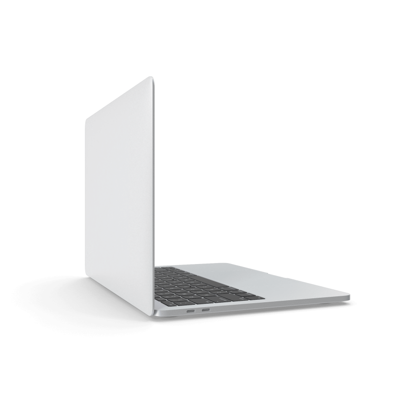 Premium Laptop Demo Mock-up - Silver